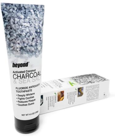BEYOND Charcoal & Sea Salt Toothpaste - Natural Whitener for Fresh Breath | International Shipping Available - Buy Online on GoSupps.com