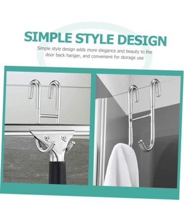 Cabilock 2pcs S Hook Towel Hanger Storage Hooks Door Hanging Hook Back Door Hanger Silver Stainless Steel - Buy Online on GoSupps.com
