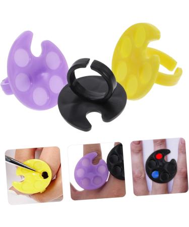  FRCOLOR FRCOLOR 10pcs gel nail palettes for painting nails nail polish mixing plate nail polish mixing palette foundation color drawing artist finger ring mix palette - Buy Online on GoSupps.com