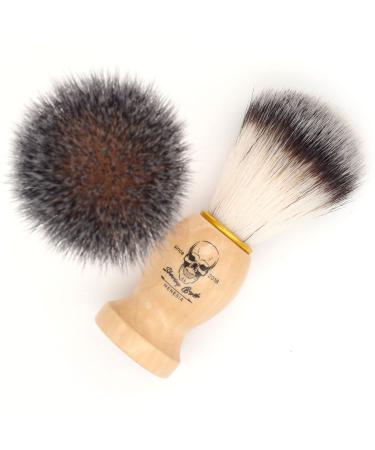 Menesia Skull Shaving Brush with Wood Handle | Men's Shave Cream & Soap Brush - Buy Online on GoSupps.com
