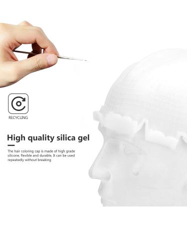 Uonlytech Reusable Silicone Highlighting Cap for Hair Dyeing - Home Salon Hair Styling Tool with Hook - Buy Online on GoSupps.com