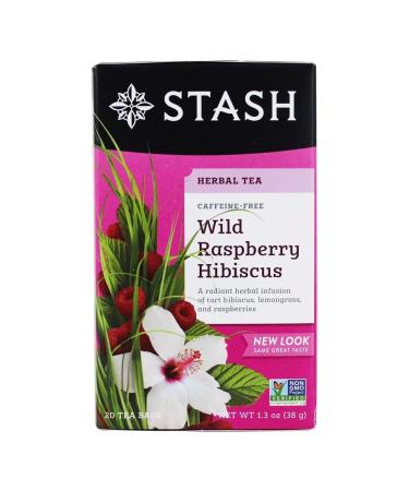 Stash Tea Tea Wild Raspberry Hibiscus 20 Tea Bags Raspberry,Hibiscus