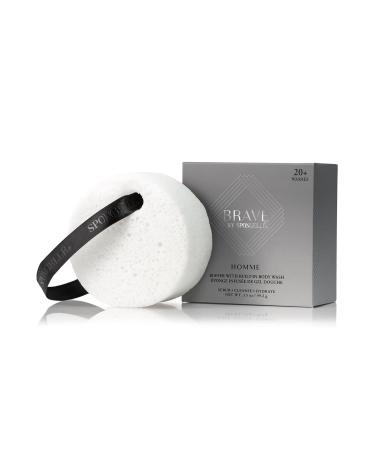 Buy SPONGELL Mens Homme Collection Brave Body Wash Infused Puffer - Silver | Luxury Shower Experience - International Shipping Available - Buy Online on GoSupps.com