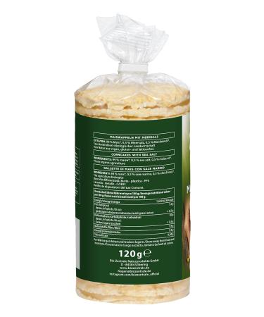 Biocentrale Sea Salt Corn Waffles | Organic Vegan Gluten & Lactose-Free | 12 Pack (120g Each) | Low-Fat Not Fried Snack | Only 3 Ingredients - Buy Online on GoSupps.com