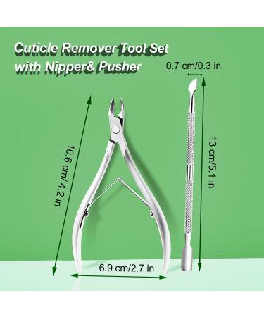 Cuticle Nipper Cuticle Cutter Clipper Cuticle Trimmer with Pusher Cuticle Remover Kit Stainless Steel Nail Care Tools for Mani-Pedi - Buy Online on GoSupps.com