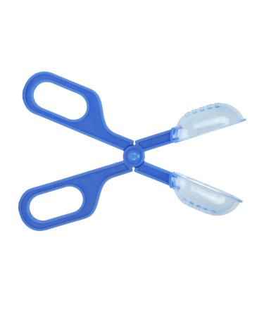 Reptile feeding clamp amphibian terrarium feeding and cleaning tool reptile faece shovel multi-purpose-reptile fodder collector reptile feed clamp with ventilation openings (blue)
