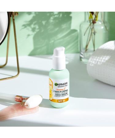 Garnier SkinActive 2in1 serum of vitamin C cream and moisturizer SPF25 antispot and brightening nongreasy suitable for all skin types 50 ml - Buy Online on GoSupps.com