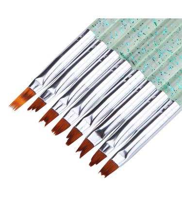 Mwoot 8-Piece Nail Brush Set | Gel Nail Art Pen & Liner | Gradient Nail Design Kit (Green) - Perfect for Stunning Nail Art - Buy Online on GoSupps.com