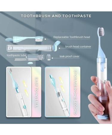 3-in-1 Travel Toothbrush Set | Soft Bristles & Refillable Toothpaste - Ideal for Travel Camping School & Business Trips (White) - Buy Online on GoSupps.com