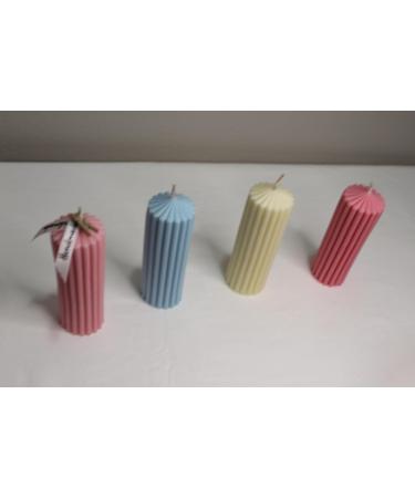 Set of 2 Tall Sphere Candles - 100% Natural Soy Wax for Gender Reveal Birthday & Wedding - Unscented White & Beige - Buy Online on GoSupps.com