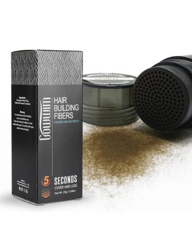 gowwim Hair Fibers for Thinning Hair 25g Hair Building Fibers 100% Undetectable Instantly Cover Sparse Hair Areas-Bald Spots Cover Up. (Dark Brown) - Buy Online on GoSupps.com