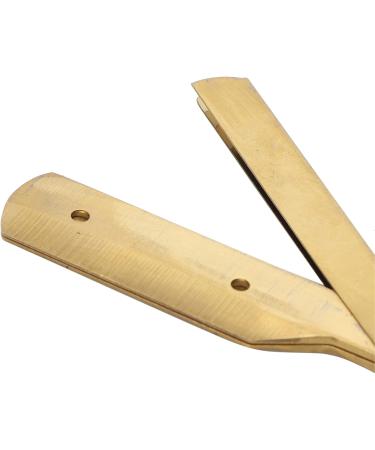 SYH & AQYE Stainless Steel Eyebrow Holder | Foldable Manual Razor for Men | Multi-Purpose Dermaplaning Tool | Gold Facial & Eyebrow Razor - Buy Online on GoSupps.com