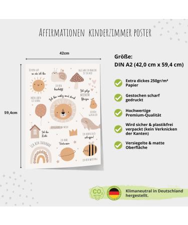 Meinbaby123 Affirmation Images | DIN A2 Poster for Children's Room | Premium Wall Decor | Inspirational Baby Room Decorations - Buy Online on GoSupps.com