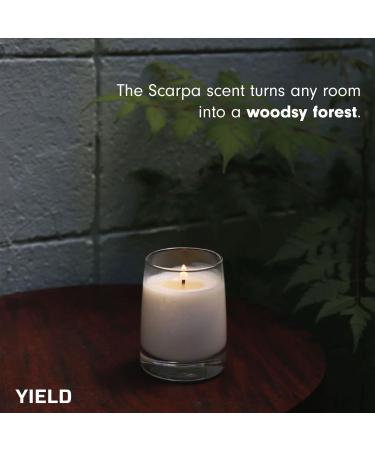 Yield 8oz Scarpa Candle - Luxury Palo Santo Leather & Vetiver Scent - Hand Poured Aromatherapy - 65 Hour Burn - Clean Burning Cotton Wick - USA Made - Buy Online on GoSupps.com