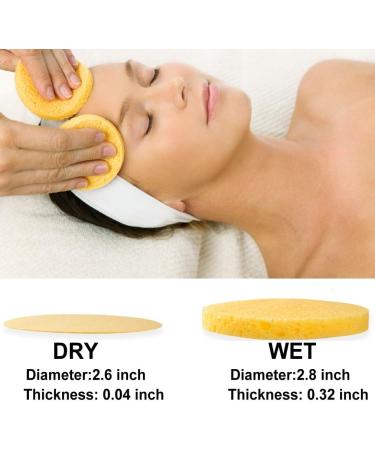 Zomyto 50-Count Compressed Facial Sponges - Natural Cellulose Cosmetic Sponges for Estheticians | Professional Spa Quality (Yellow - Buy Online on GoSupps.com