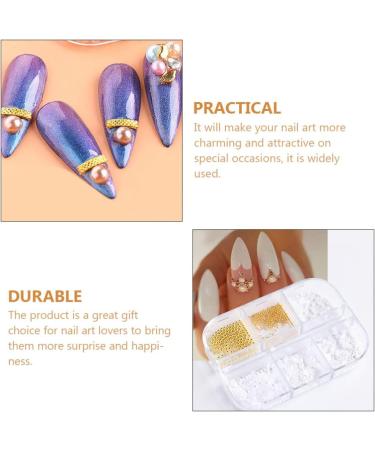 3 Boxes Nail Pearls Micro Beads for Nails Nail Art Beads Caviar Beads Nail Art Nail Art Decals Flat Back Pearl Loose Pearl Beads Nail Art Gems Mini Beads Plastic Pendant Semicircle - Buy Online on GoSupps.com