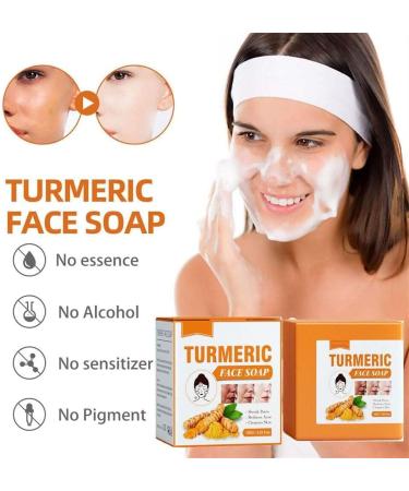 Anshka 100g Ginger Tumeric Soap Natural Organic Ginger Soap Moisturizing Deep Clean Brightening Turmeric Ginger Soap for All Skin Types 1 Piece - Buy Online on GoSupps.com