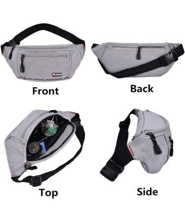 Waterproof Sports Fanny Pack Set for Men and Women - Black + Gray | Perfect for Travel, Hiking, and Running - Buy Online on GoSupps.com