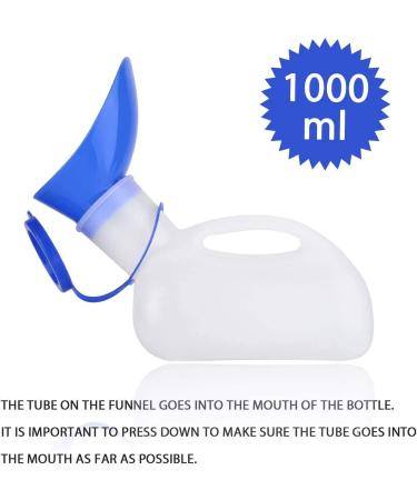 Unisex Portable Potty Urinal for Car | Bedpans Pee Bottle with Lid and Funnel | Travel Toilet for Men, Women, Old Man, Child - Ideal for Camping and Outdoor Activities - Buy Online on GoSupps.com