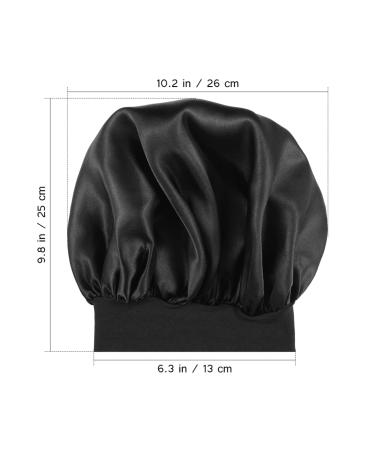 COHEALI Adjustable Reversible Sleep Hat Hair Bonnet for Long Hair - Black 56-58cm - Buy Online on GoSupps.com