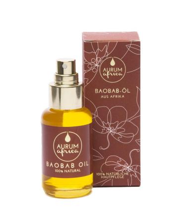 Aurum Africa - Baobab oil 50ml - No. 1 Natural cosmetics from Africa for face body & hair - 4in1 care oil against dry skin - hair oil facial oil body oil & massage oil - vegan