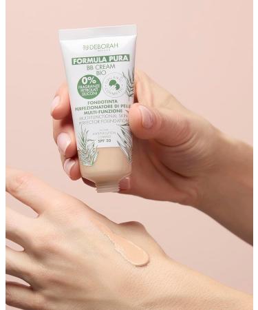  DEBORAH Deborah Milano BB Cream Formula Pure Bio SPF 20 with Natural Ingredients 01 Light Pink Nourishing Effect Antioxidant and Anti-Blue Light Gives Smooth and Nourished Skin 30 ml - Buy Online on GoSupps.com