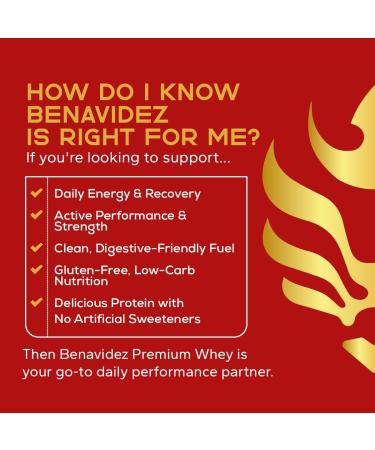 Benavidez Premium Whey Protein Powder 25g Protein Per Serving Grass-Fed Whey Isolate & Concentrate Fast-Digesting Muscle Recovery No Artificial Sweeteners Keto & Gluten-Free Chocolate Fudge - Buy Online on GoSupps.com