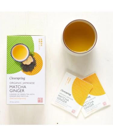 Clearspring Organic Japanese Matcha Ginger - 20 Tea Sachets - Buy Online on GoSupps.com