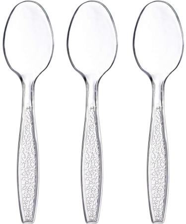 300 PCS Disposable Plastic Utensils 6.1In Plastic Spoons Heavyweight Disposable Clear Spoons Disposable Plastic Cutlery for Dinners Buffets Take-Out Catering Food Services(White) 300 PCS Plastic Spoons - Buy Online on GoSupps.com