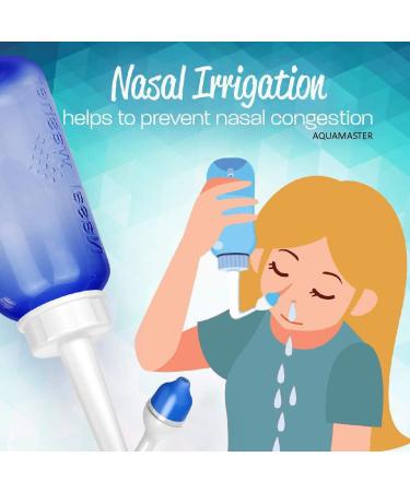 Nasal Rinse Kit: 40 Nasal Rinse Mix Packets + 300ml Neti Pot & Nasal Spray | Includes Waterproof Storage Bag - Buy Online on GoSupps.com