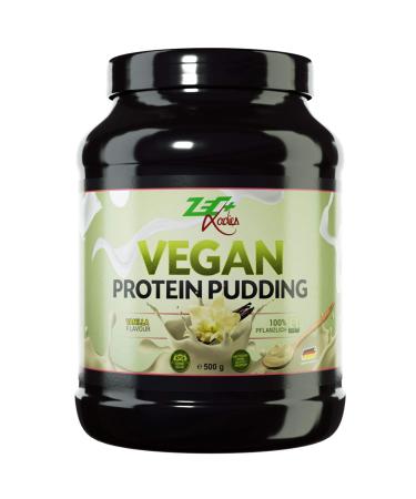 ZEC+ Nutrition ladies vegan protein pudding-vanilla 500 g vegan pudding protein powder with glucomannan low carb protein dessert with pea and lupine protein made in germany vanilla 500 g (1 Pack)
