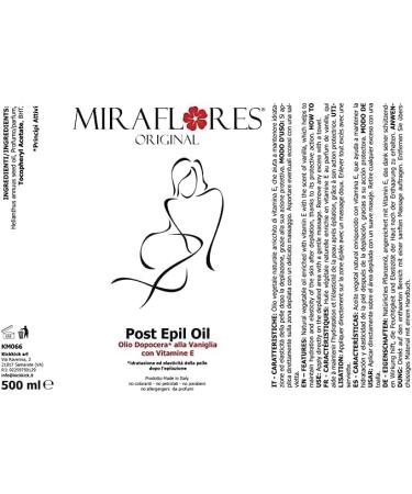 Vanilla After-Wax Oil 100% Natural Professional Use 500ml Post Depilation Body Oil with Vitamin E to Moisturize Skin and Remove Brazilian Wax Residue - Buy Online on GoSupps.com