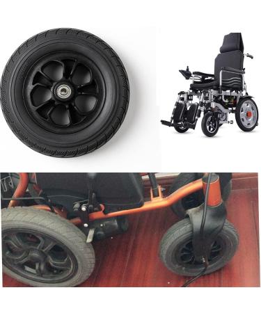 Wheelchair Front Wheel 2Pcs Front Wheel Disabled Wheelchair Solid Spare Tire 8Inch Replacement Wheels for Walker Power Wheelchair Accessory - Buy Online on GoSupps.com
