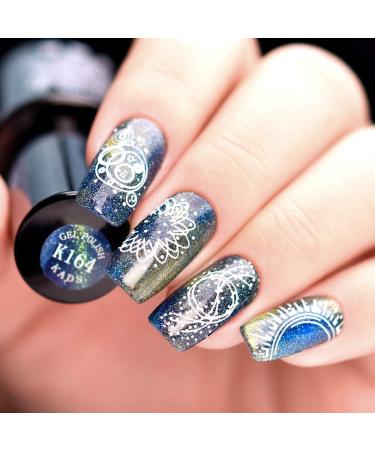 Alexnailart Butterfly Geometry Nail Art Stamping Plate (GE007) - Manicure Print Tool - Buy Online on GoSupps.com