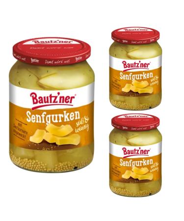 Pufai Bautz´ner Lot of 3 moutarde concombres 420 g