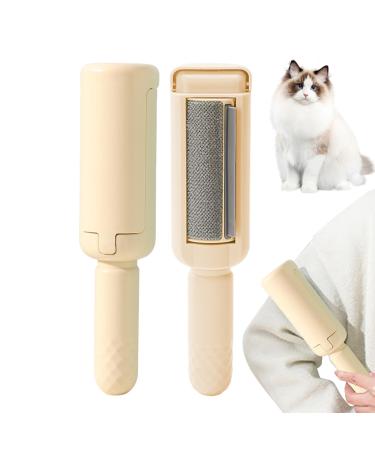 Pet Hair Remover Roller 100g Portable Lint Roller Reusable Pet Hair Roller Pet Hair Removal Tool Portable Lint Rollers for Couch Car Seat Carpet Bedding Furniture Couch Carpet Yellow