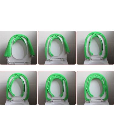 Vimeet Washable Blue Toilet Seat Cover | Soft Bathroom Closestool Pad Mat - Buy Online on GoSupps.com