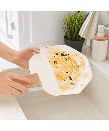 rumoe 16Piece Biodegradable Compostable Cellulose Kitchen Sponges Coconut Scrubber Eco Friendly Sponge for Dishes Cleaning - Buy Online on GoSupps.com