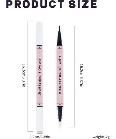 Brown Liquid Eyeliner with Eye Makeup Remover Eraser Dual-Ended Pen Waterproof Smudge Proof Long Lasting Quick Drying Eye Liner Ultra-Fine Brush Head Colored Eyeliner Pencil Easy for Beginners-02 02 Brown - Buy Online on GoSupps.com