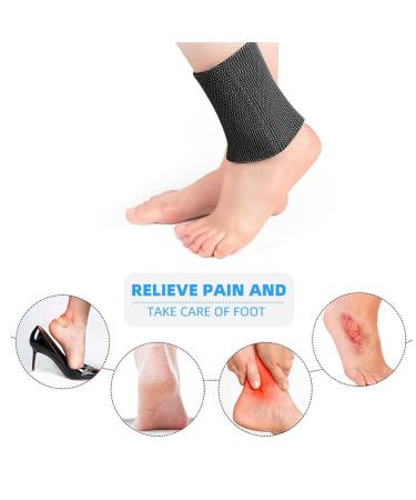 Ankle Support Sleeve for Figure Skating - Elastic Pressure Ankle Protector for Men & Women (Black) | Sports Foot Protection - Buy Online on GoSupps.com