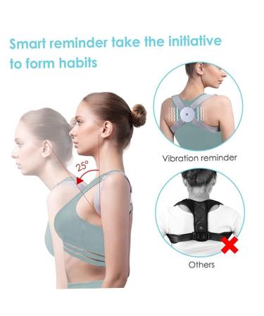 Posture Corrector for Women with Smart Sensor Vibration Reminder Upper Back Straightener with Adjustable Clavicle Support for Neck Back and Shoulder Pain - Buy Online on GoSupps.com
