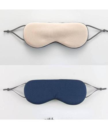 Buy Simple Double-Sided Warm Eye Mask - Air-Permeable Light Blocking Eyeshade for Travel | Unisex Comfort - Wenganoufen Light Blue-Gray - Buy Online on GoSupps.com