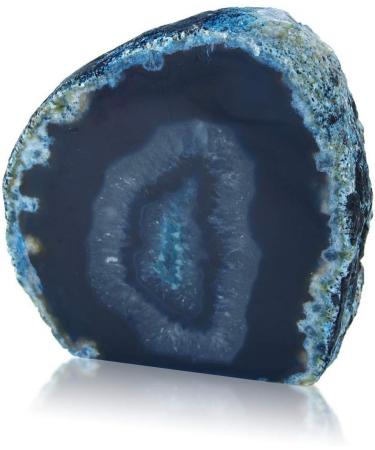 Serafino Genuine Brazilian Agate Geode - Stunning Blue-Green Crystal Decor | International Shipping Available - Buy Online on GoSupps.com