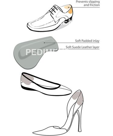 PEDIMEND Anti Slip Suede Leather Heel Grips - 3 Pairs - Buy Online on GoSupps.com
