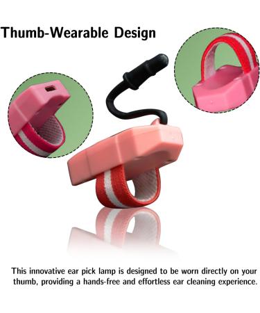 Buy Thumb Wearable Ear Pick Lamp - Lightweight USB Charging Ear Wax Remover Light for Effective Ear Cleaning - Buy Online on GoSupps.com