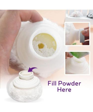 Portable Baby Powder Puff with Holder Container for Baby Face and Body - Blue - Buy Online on GoSupps.com