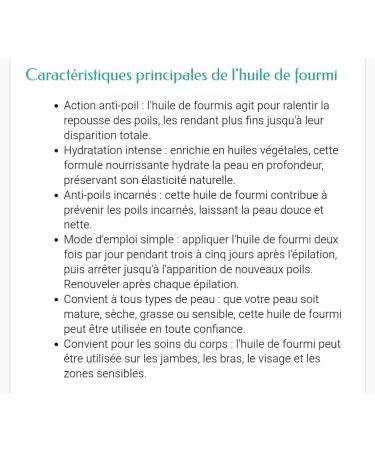  G n rique Natural Anti-Hair Ant Oil to Slow Hair Regrowth 30 ml Pack of 2 - Buy Online on GoSupps.com