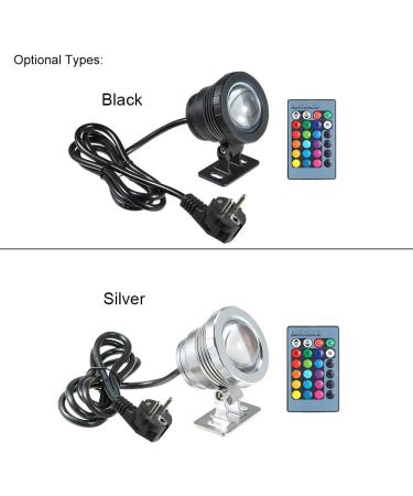 Buy LIXADA 10W RGB LED Underwater Light - Remote Control 16 Colors IP65 Waterproof for Pool Aquarium Fountain Halloween & Christmas - Black - Buy Online on GoSupps.com