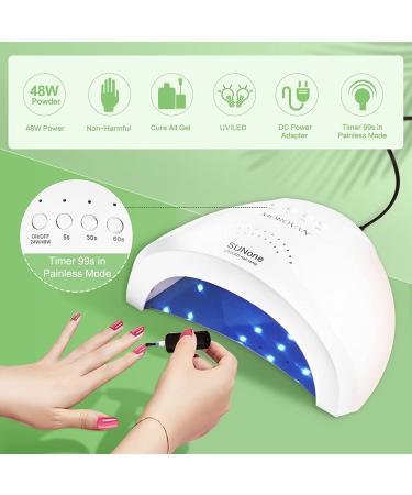 Morovan Poly Gel Nail Kit with Nail Drill, LED Lamp, Gel Nail Polish, Primer - Complete Nail Extension Set for Beginners - Glow in the Dark Poly Nail Gel Kit - Buy Online on GoSupps.com