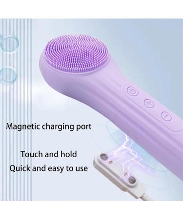 Lumiglow Facial Cleanser Electric Facial Cleansing Brush Lumiglow Electric Face Washer Waterproof Rechargeable Silicone Face Washer IPX7 Waterproof Purple - Buy Online on GoSupps.com